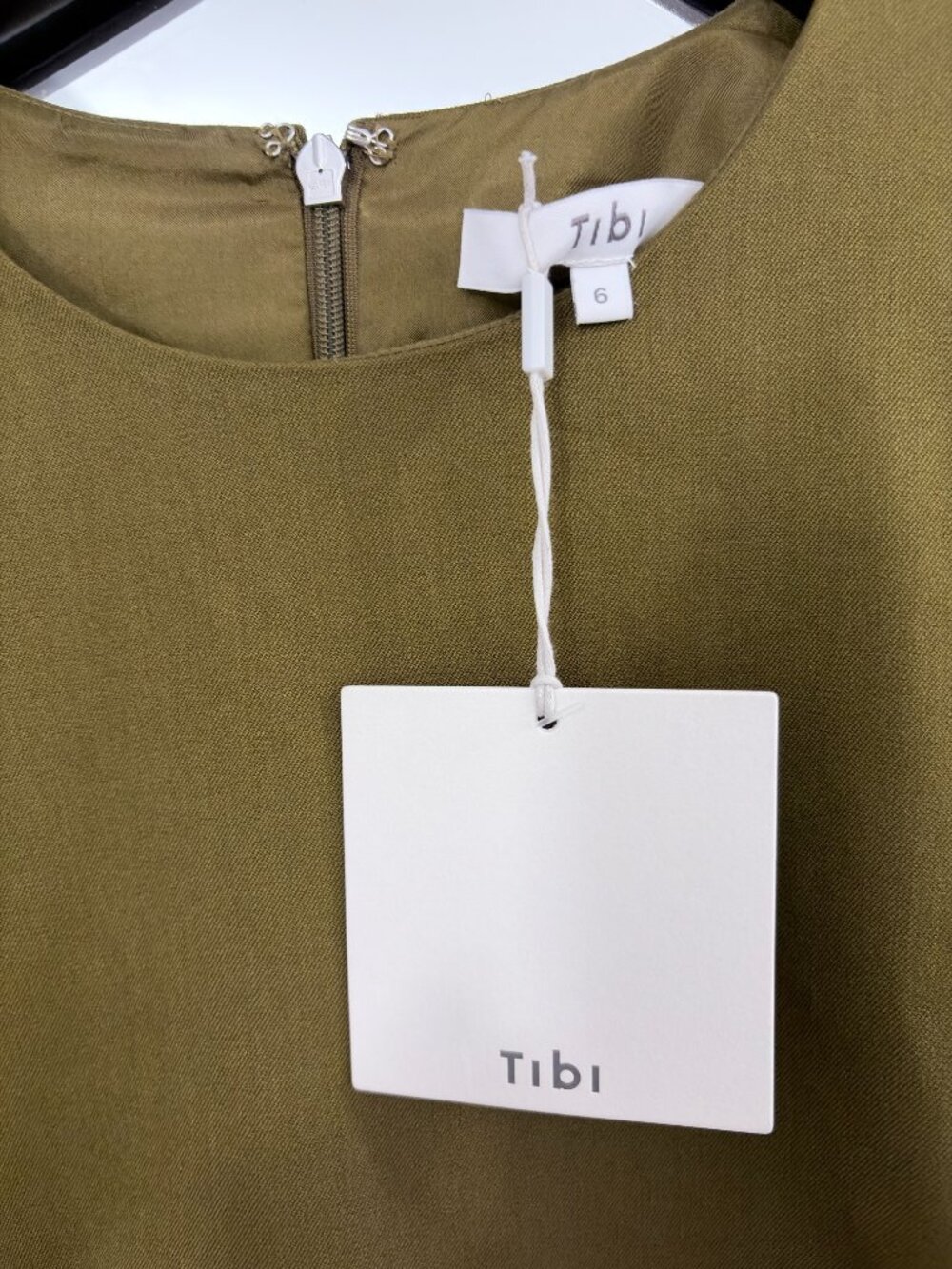 TIBI Florence Puffed Sleeve Twill Dress *BRAND NEW WITH TAGS* - Picture 5 of 7